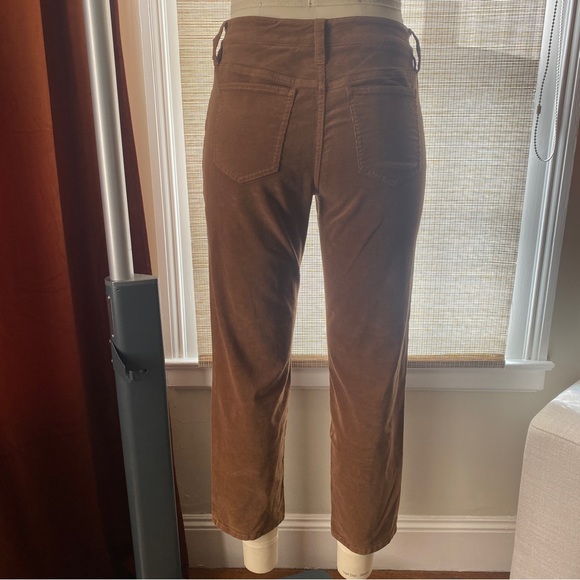 Straight Leg Brown/ Tan Corduroy Cropped Pants- Size 8 - Picture 2 of 3